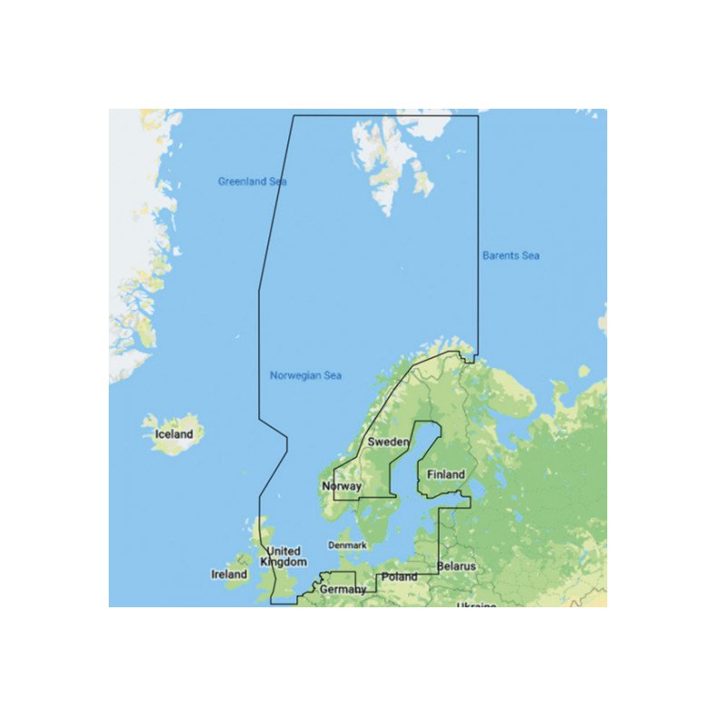 C-map Y050 Discover, Skandinavien "kun ved kb af plotter"