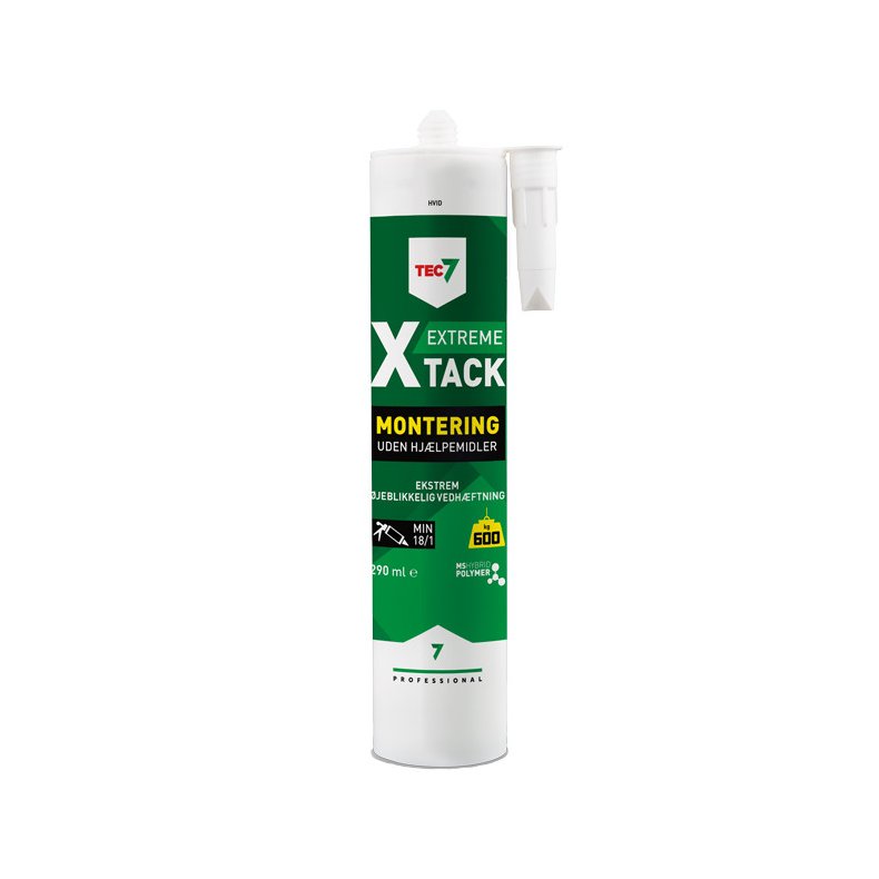 Tec7 X-Tack konstruktionslim 290 ml patron hvid