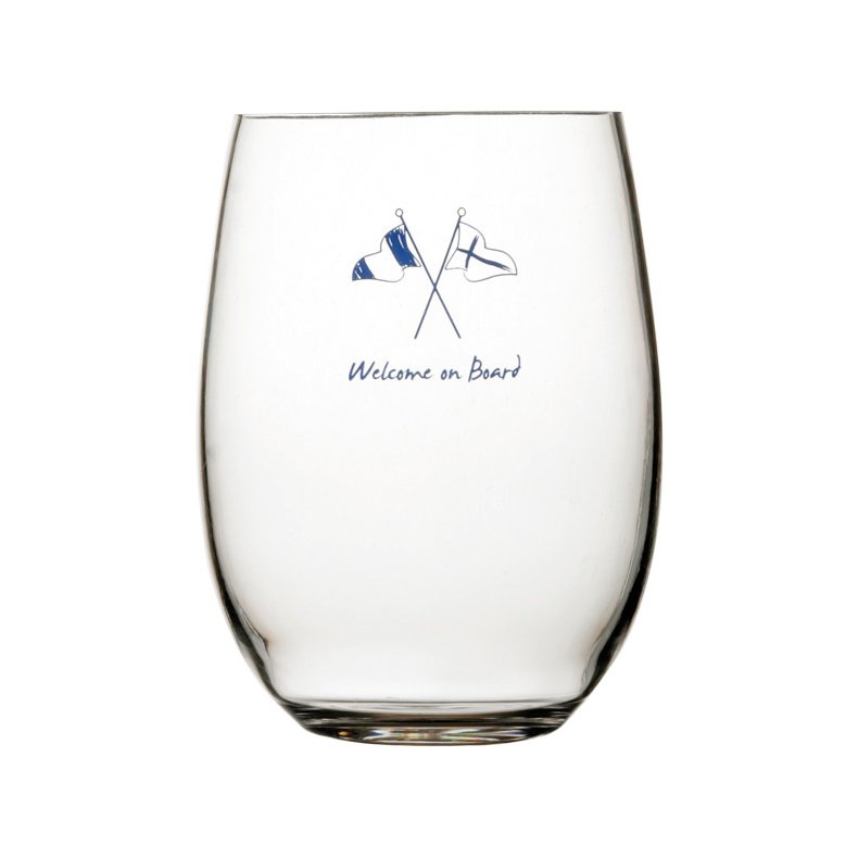 MB Welcome on board Øl glas Ø9cm H13cm 591 ml. 6stk NON SLIP