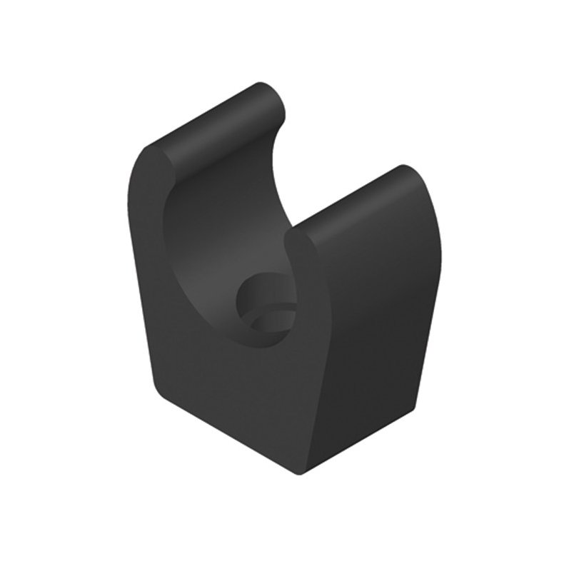 Whale mont. clips 15mm sort, Bulk 100stk