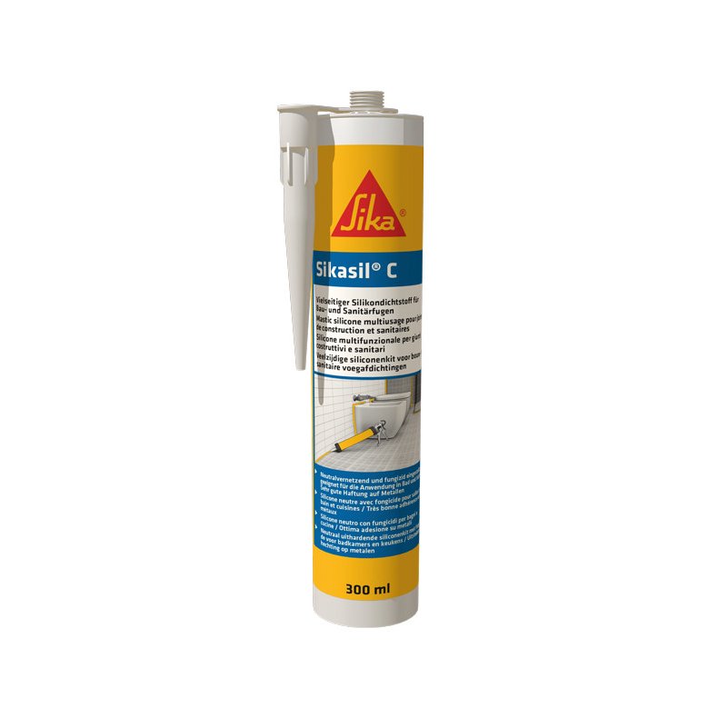 Sikasil-C silikone hvid 300 ml patron