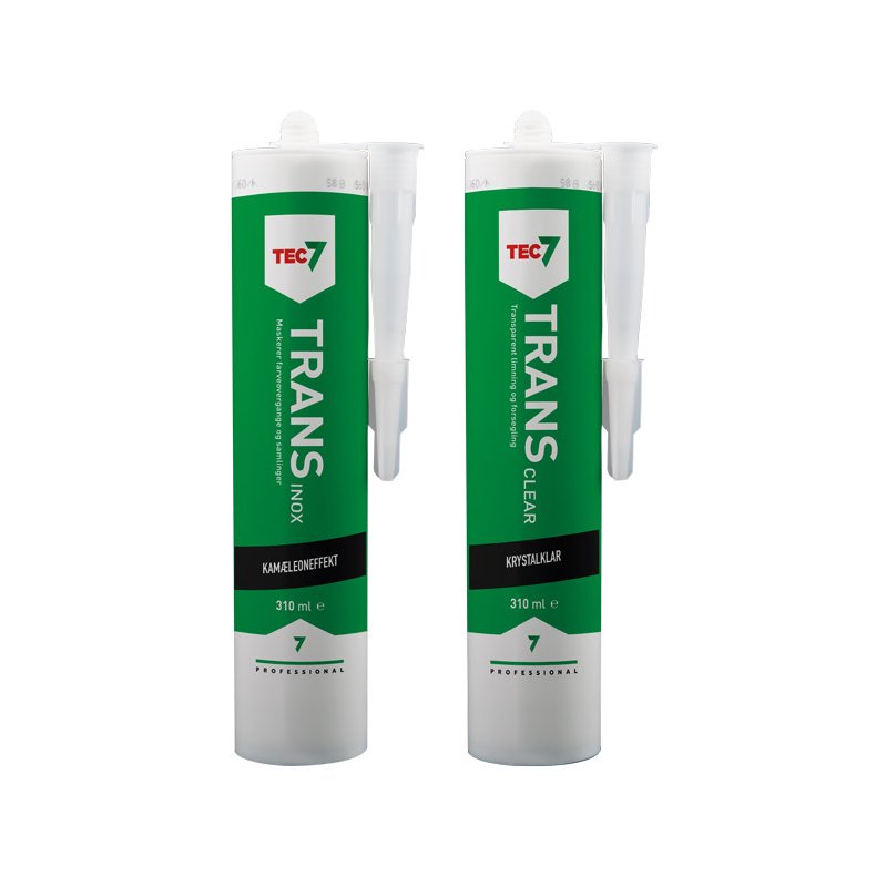 Tec7 trans - limer fuger forsegler 310ml patron inox