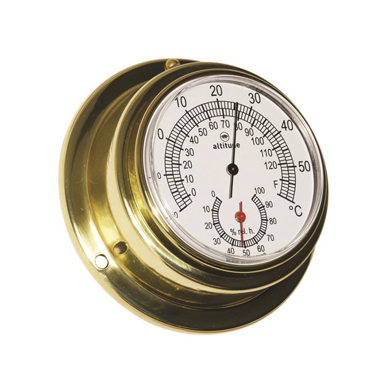 Altitude termo/hygrometer messing /127mm
